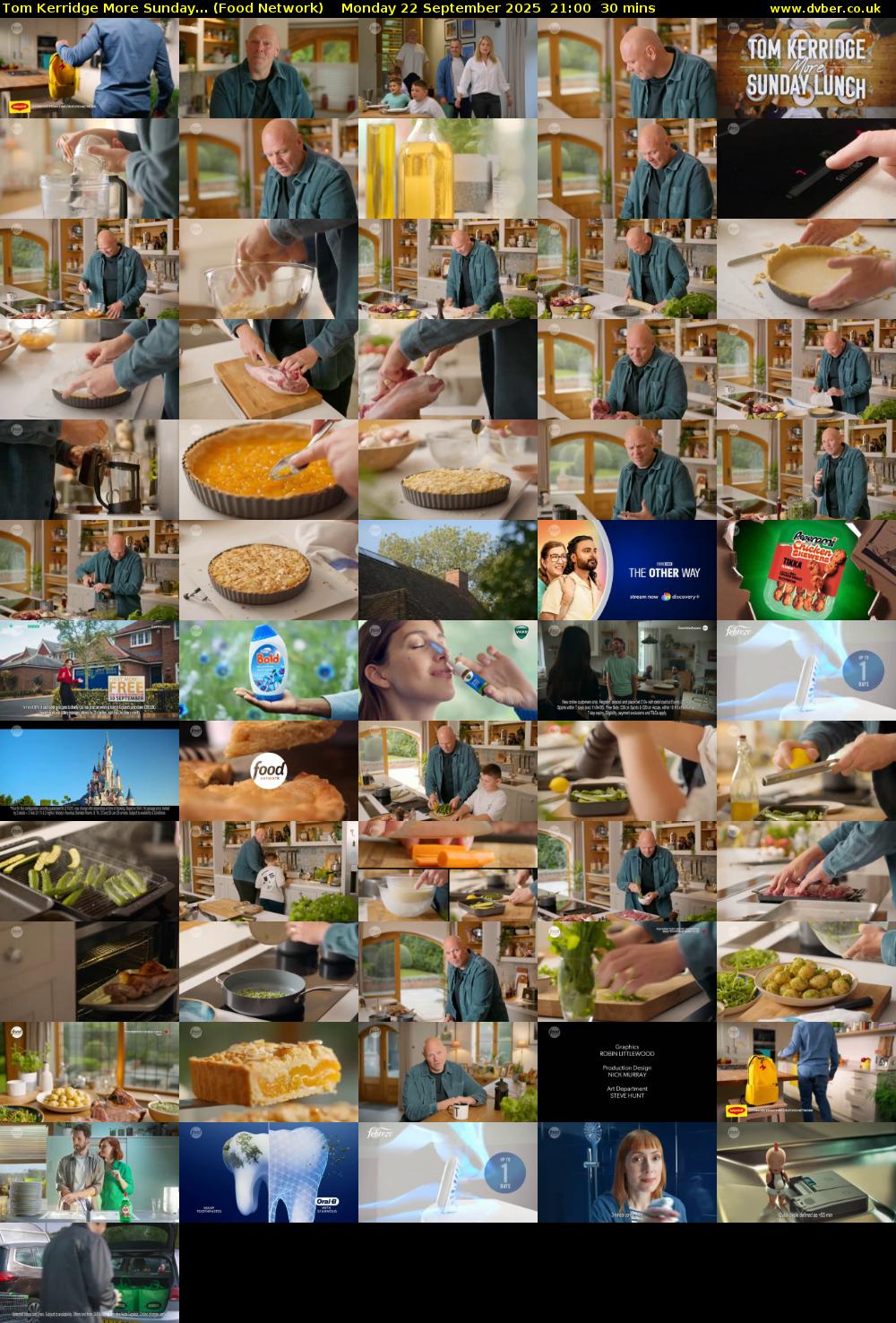 Tom Kerridge More Sunday... (Food Network) Monday 22 September 2025 21:00 - 21:30