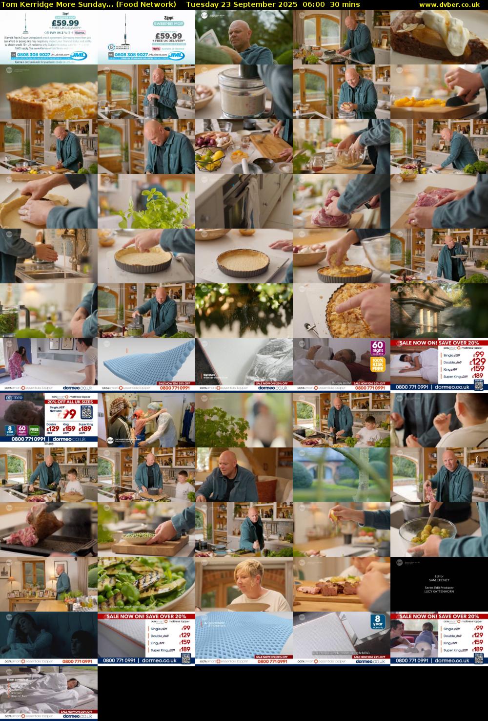 Tom Kerridge More Sunday... (Food Network) Tuesday 23 September 2025 06:00 - 06:30