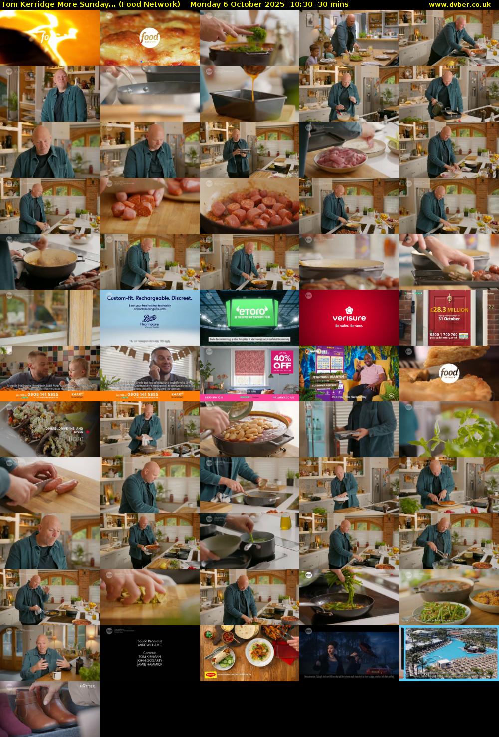 Tom Kerridge More Sunday... (Food Network) Monday 6 October 2025 10:30 - 11:00