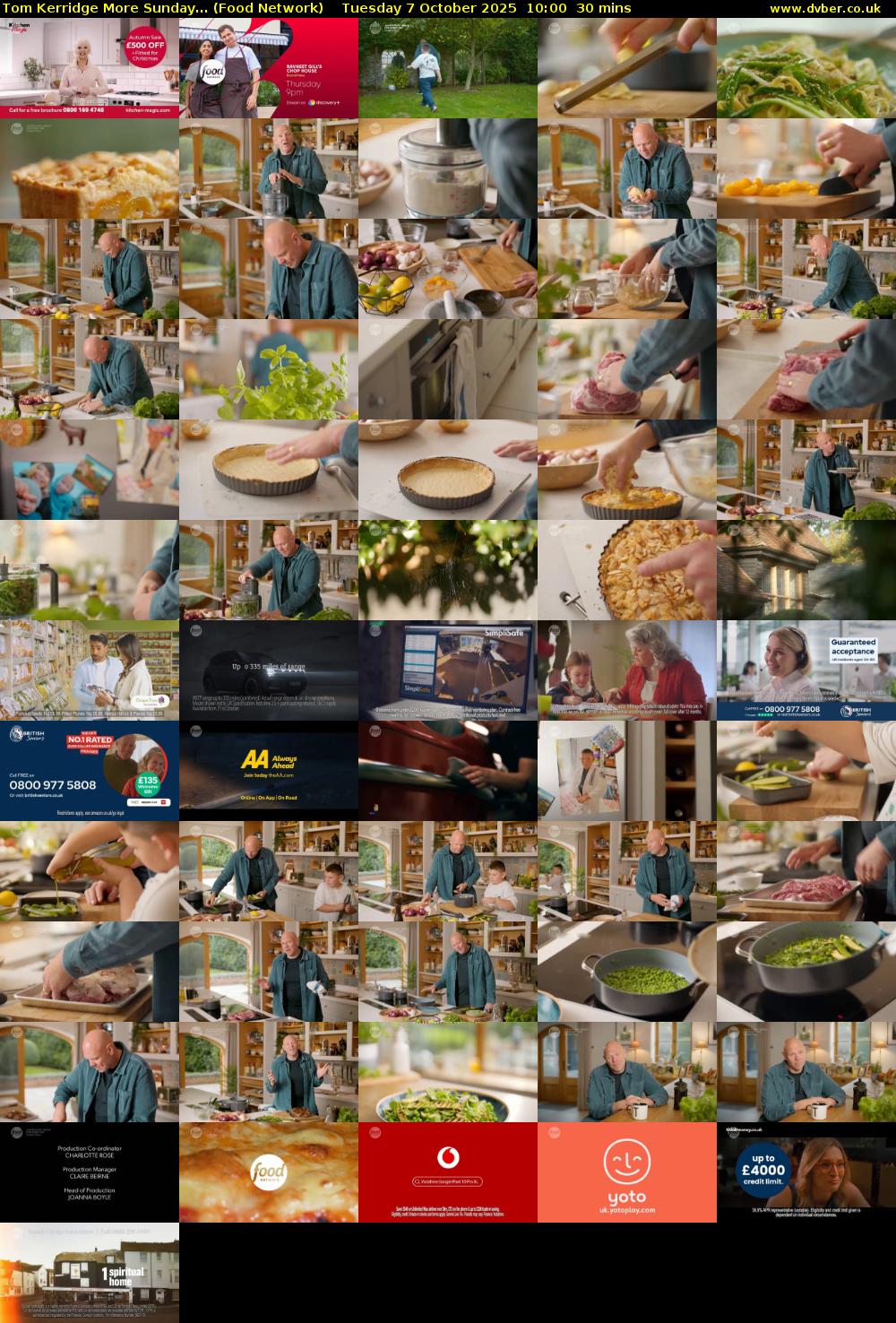 Tom Kerridge More Sunday... (Food Network) Tuesday 7 October 2025 10:00 - 10:30
