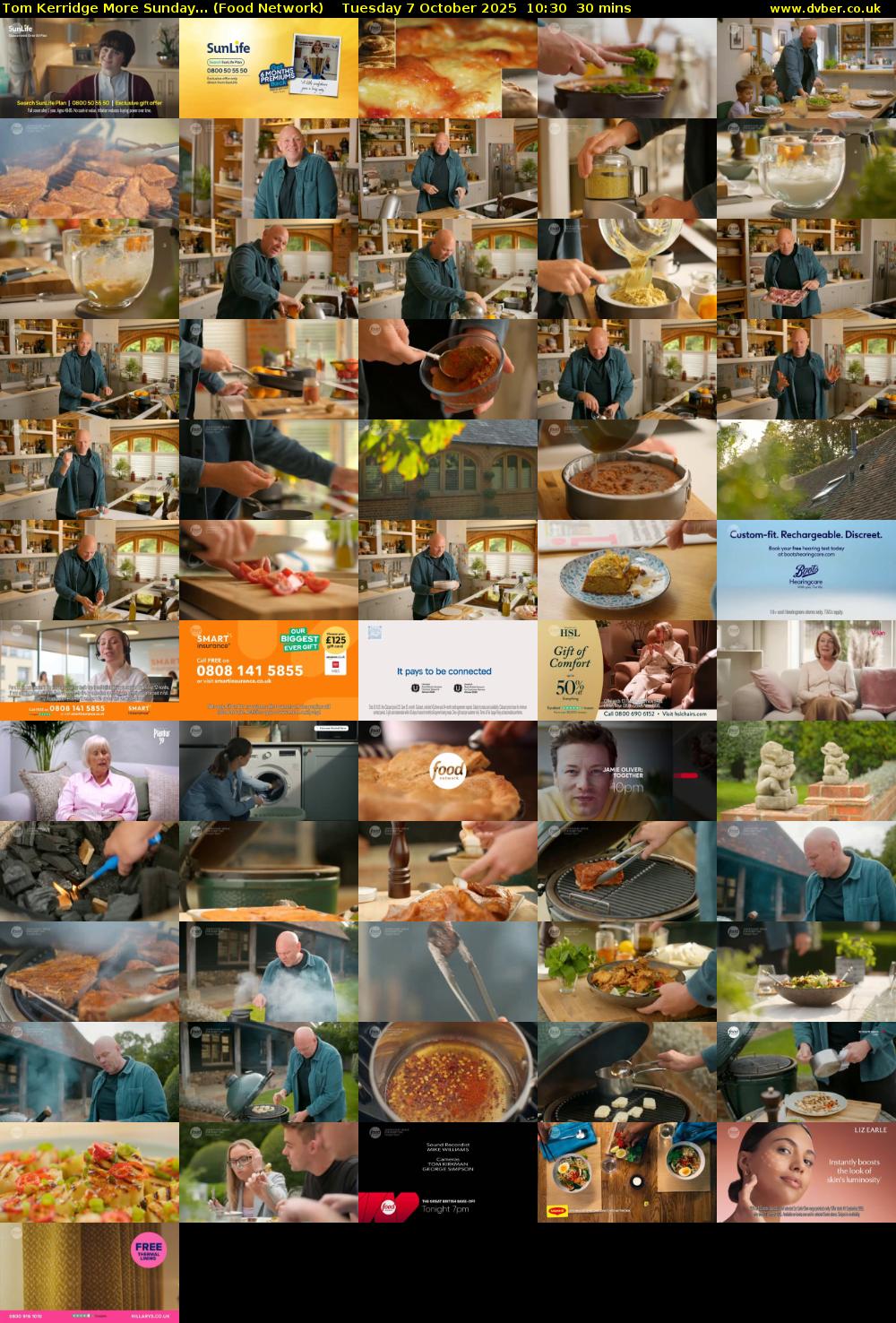 Tom Kerridge More Sunday... (Food Network) Tuesday 7 October 2025 10:30 - 11:00