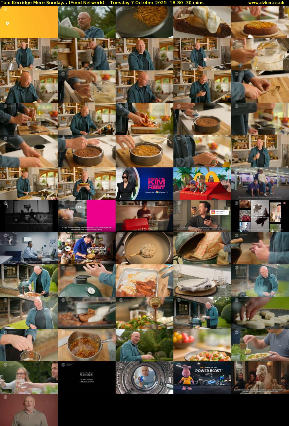 Tom Kerridge More Sunday... (Food Network) Tuesday 7 October 2025 18:30 - 19:00