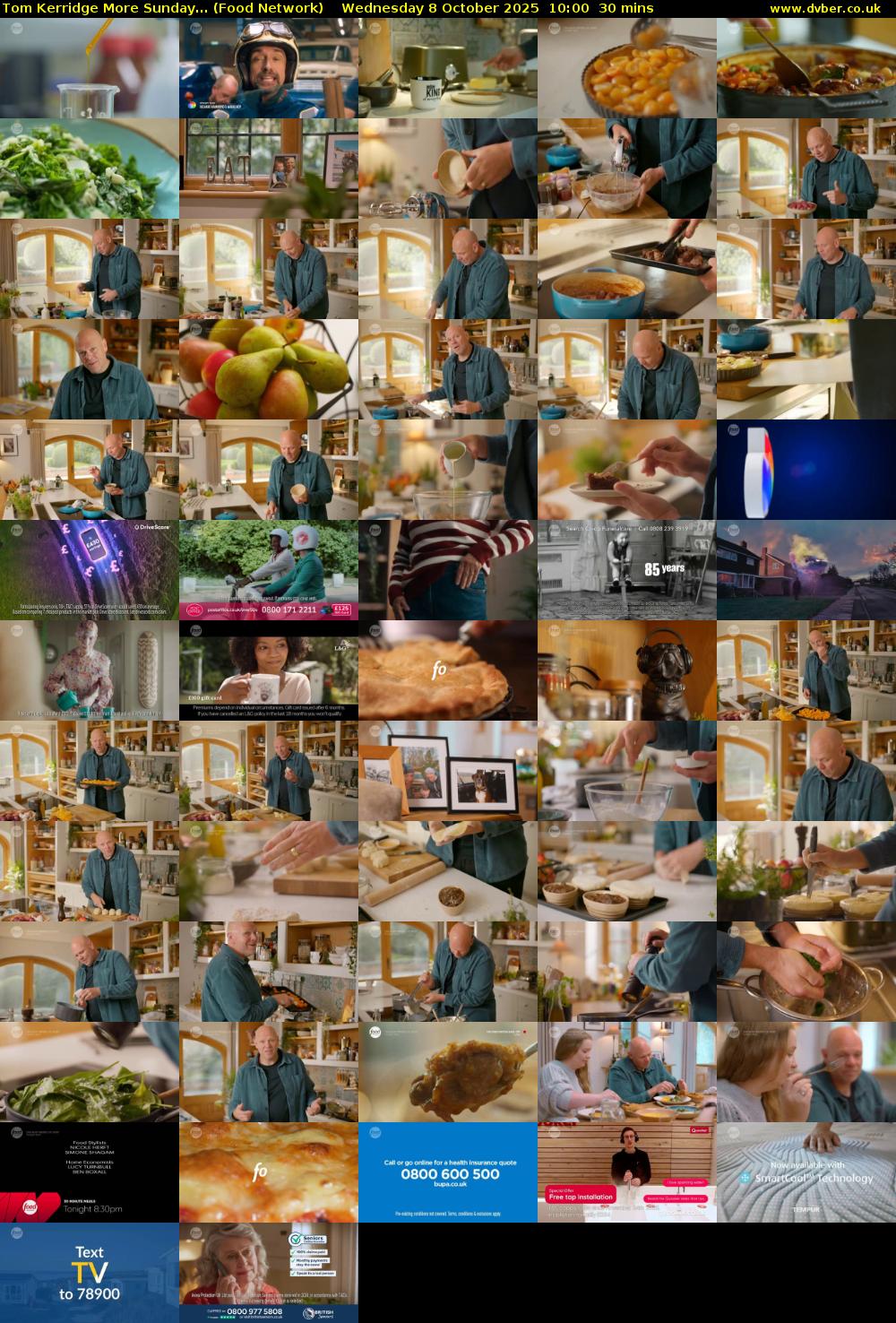 Tom Kerridge More Sunday... (Food Network) Wednesday 8 October 2025 10:00 - 10:30