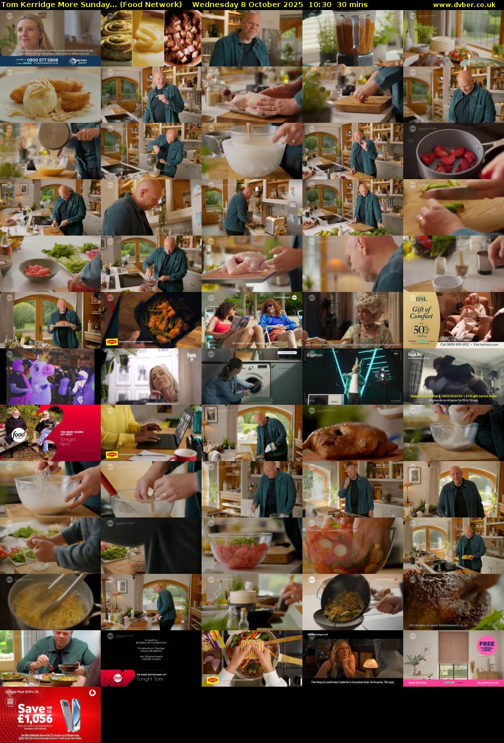 Tom Kerridge More Sunday... (Food Network) Wednesday 8 October 2025 10:30 - 11:00
