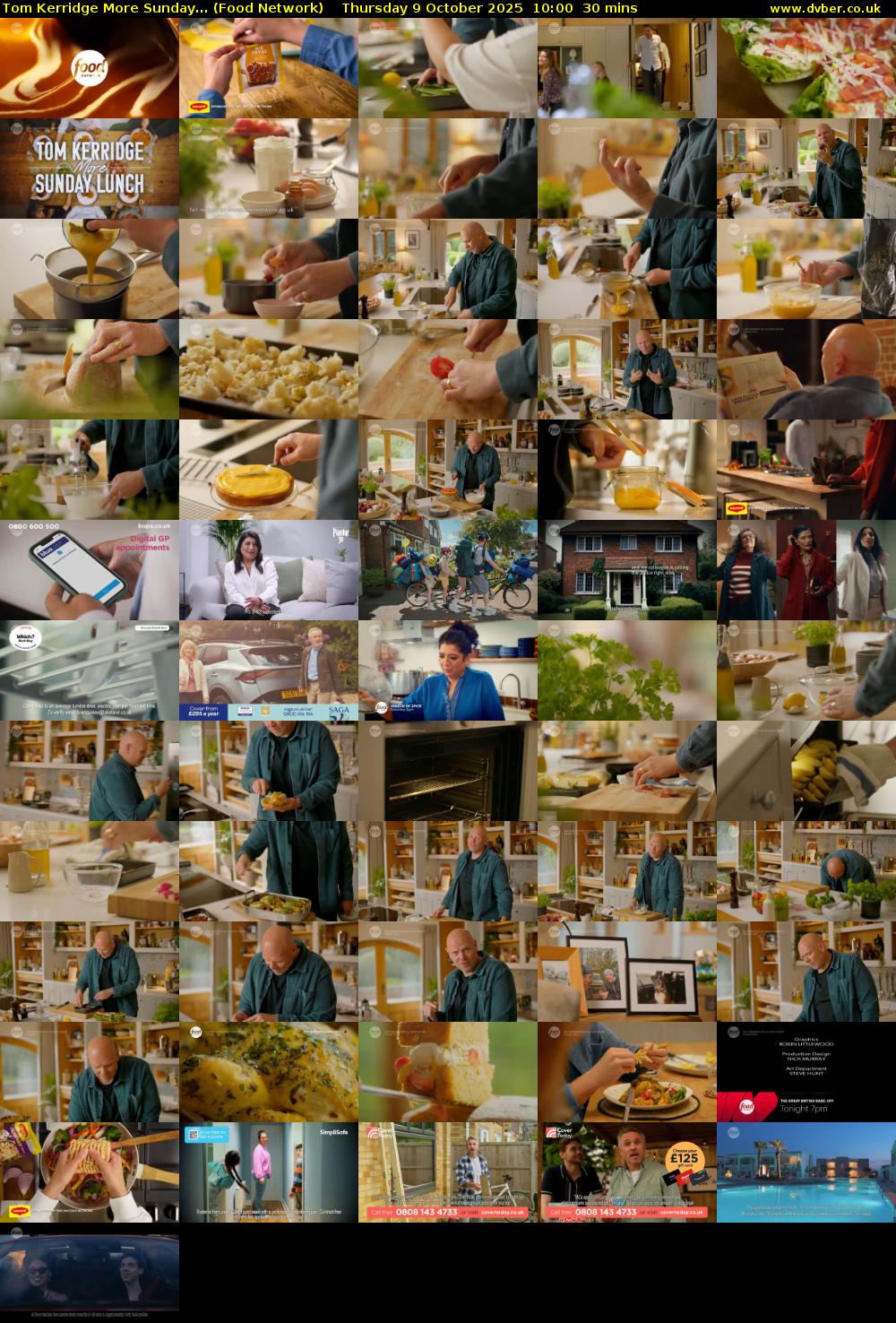 Tom Kerridge More Sunday... (Food Network) Thursday 9 October 2025 10:00 - 10:30