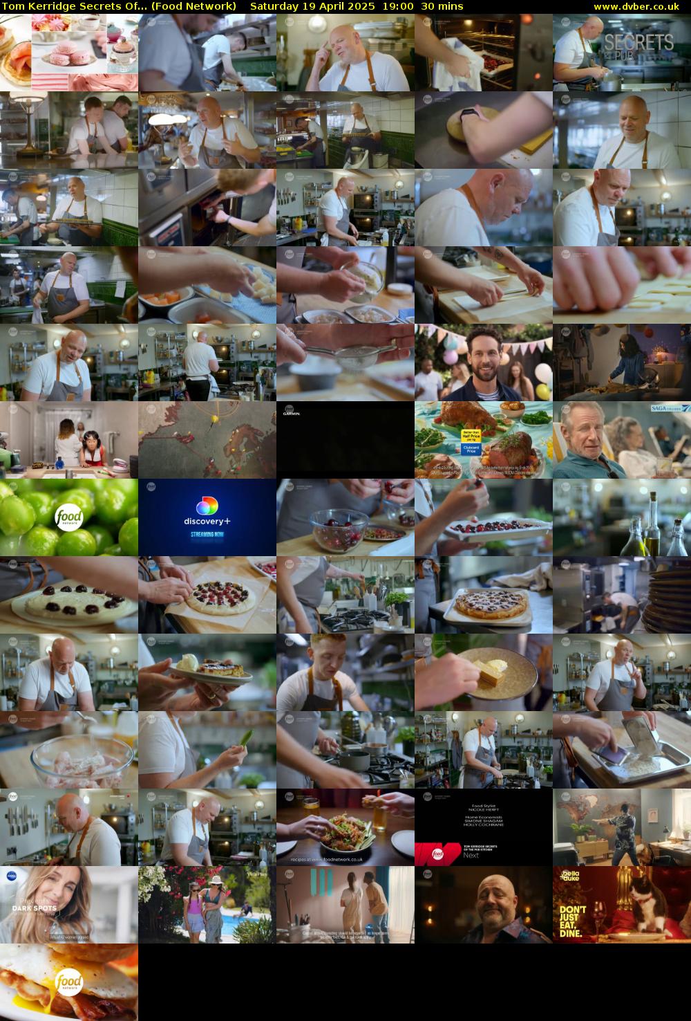 Tom Kerridge Secrets Of... (Food Network) Saturday 19 April 2025 19:00 - 19:30