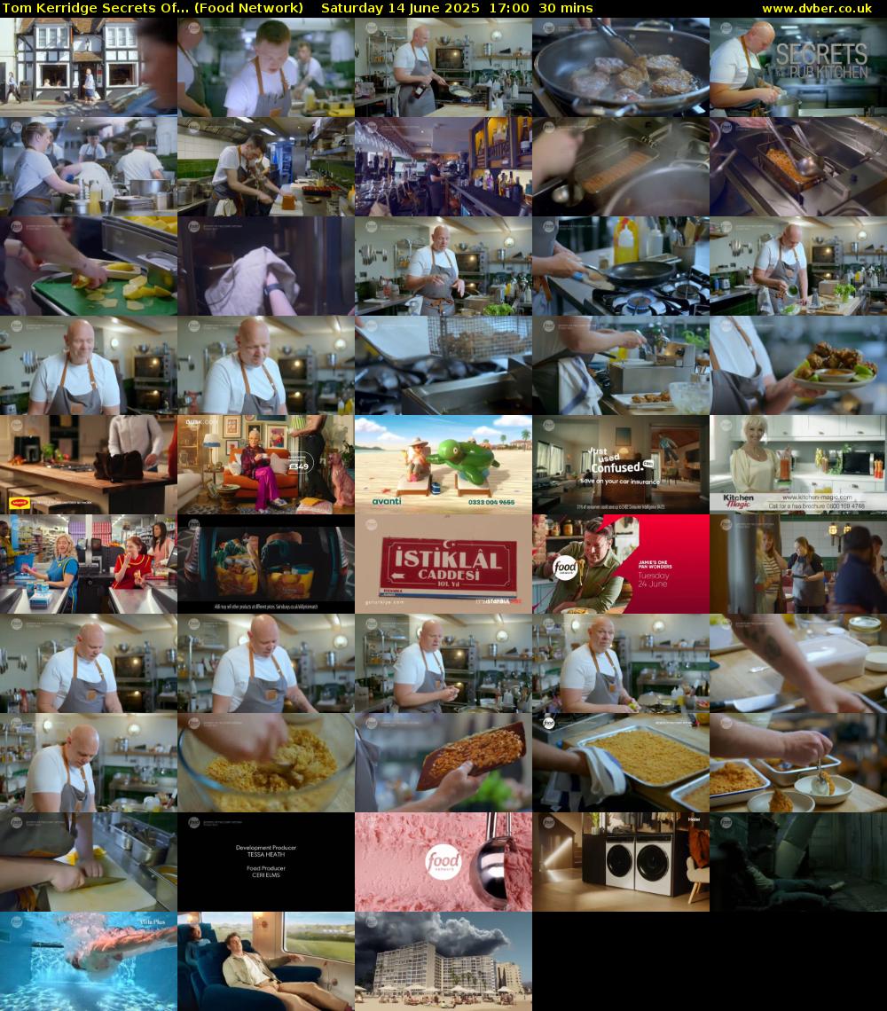 Tom Kerridge Secrets Of... (Food Network) Saturday 14 June 2025 17:00 - 17:30