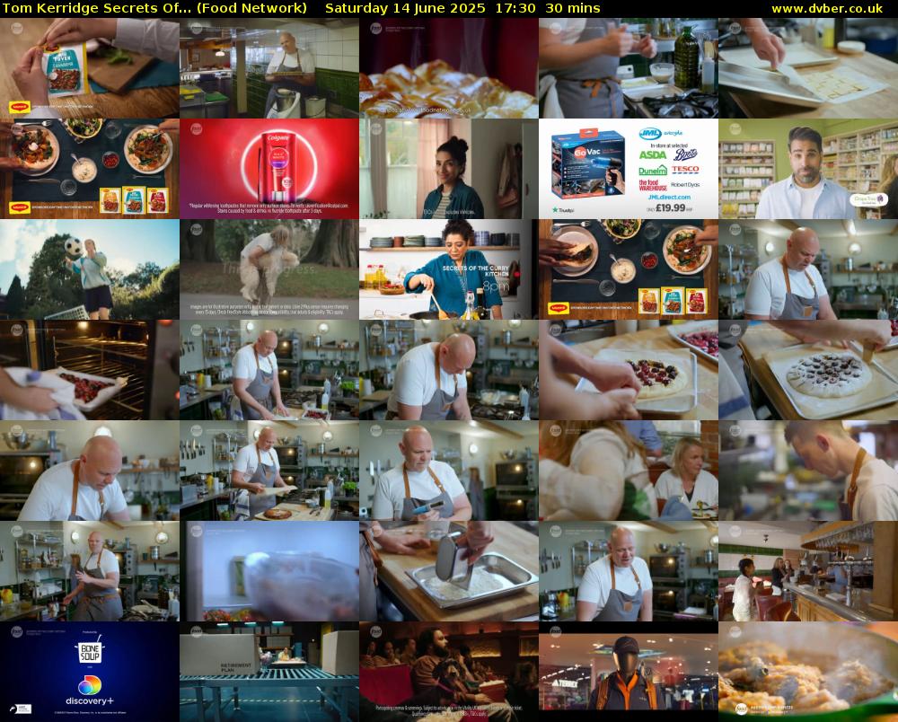 Tom Kerridge Secrets Of... (Food Network) Saturday 14 June 2025 17:30 - 18:00