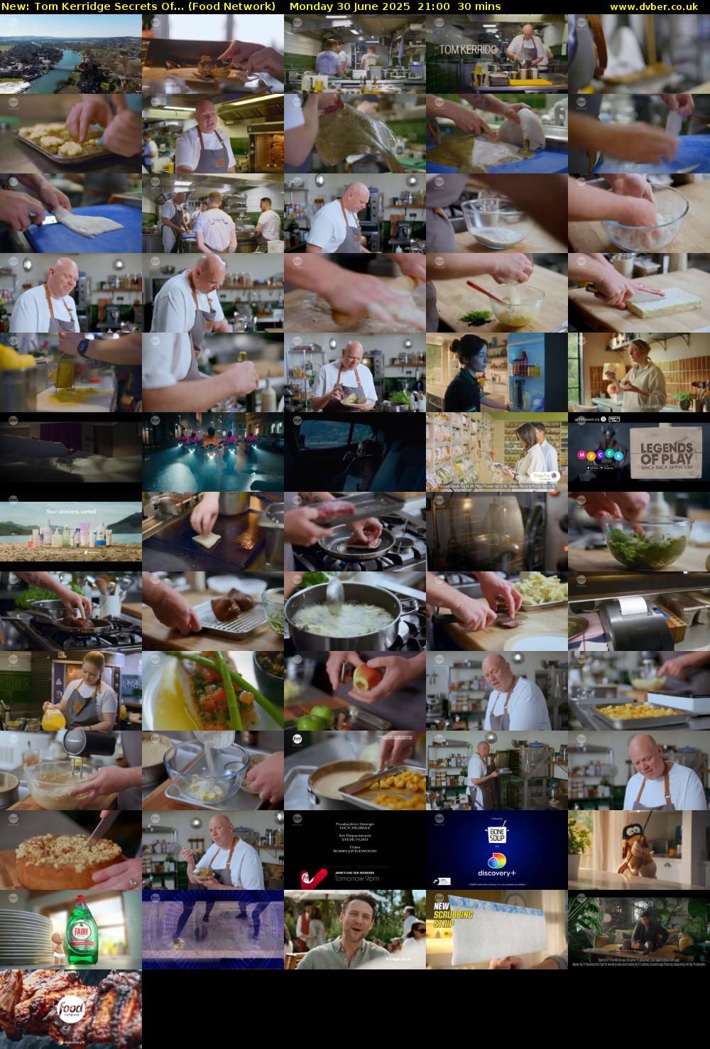 Tom Kerridge Secrets Of... (Food Network) Monday 30 June 2025 21:00 - 21:30