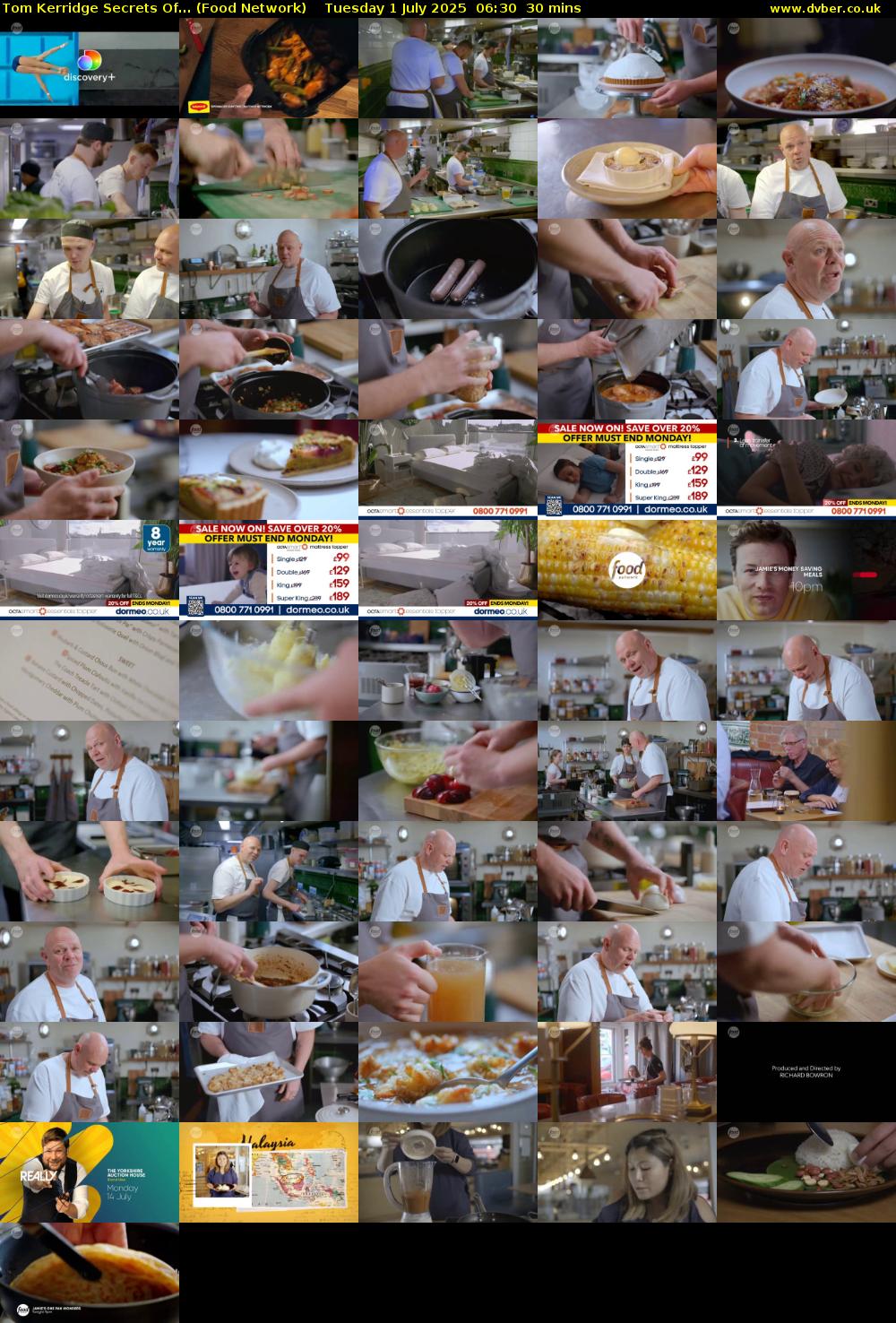 Tom Kerridge Secrets Of... (Food Network) Tuesday 1 July 2025 06:30 - 07:00