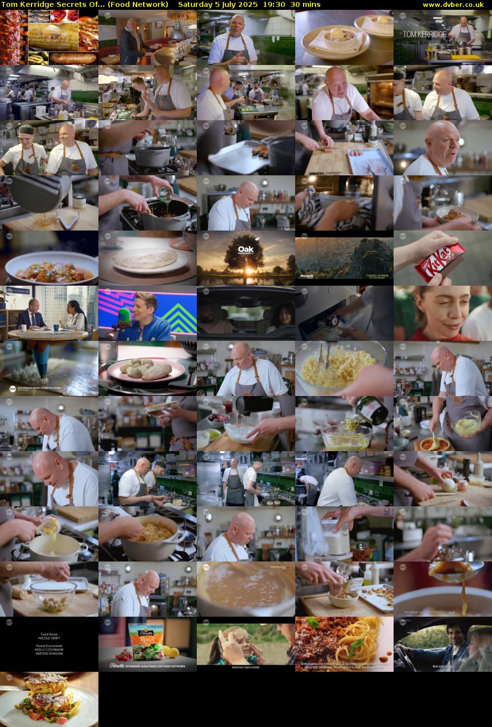 Tom Kerridge Secrets Of... (Food Network) Saturday 5 July 2025 19:30 - 20:00