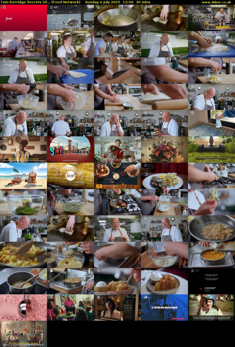 Tom Kerridge Secrets Of... (Food Network) Sunday 6 July 2025 12:00 - 12:30