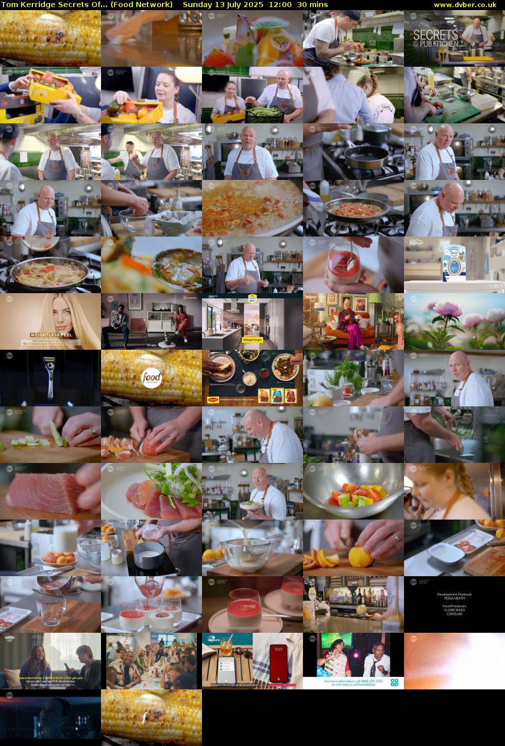 Tom Kerridge Secrets Of... (Food Network) Sunday 13 July 2025 12:00 - 12:30