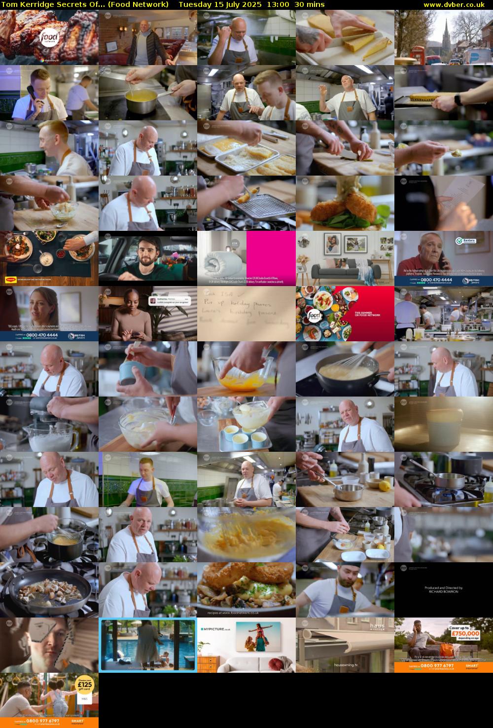 Tom Kerridge Secrets Of... (Food Network) Tuesday 15 July 2025 13:00 - 13:30