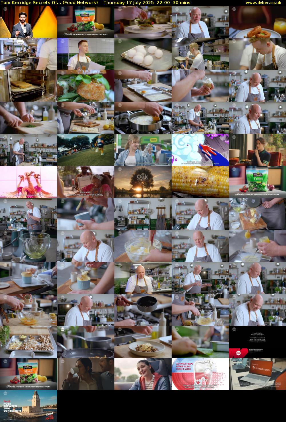 Tom Kerridge Secrets Of... (Food Network) Thursday 17 July 2025 22:00 - 22:30
