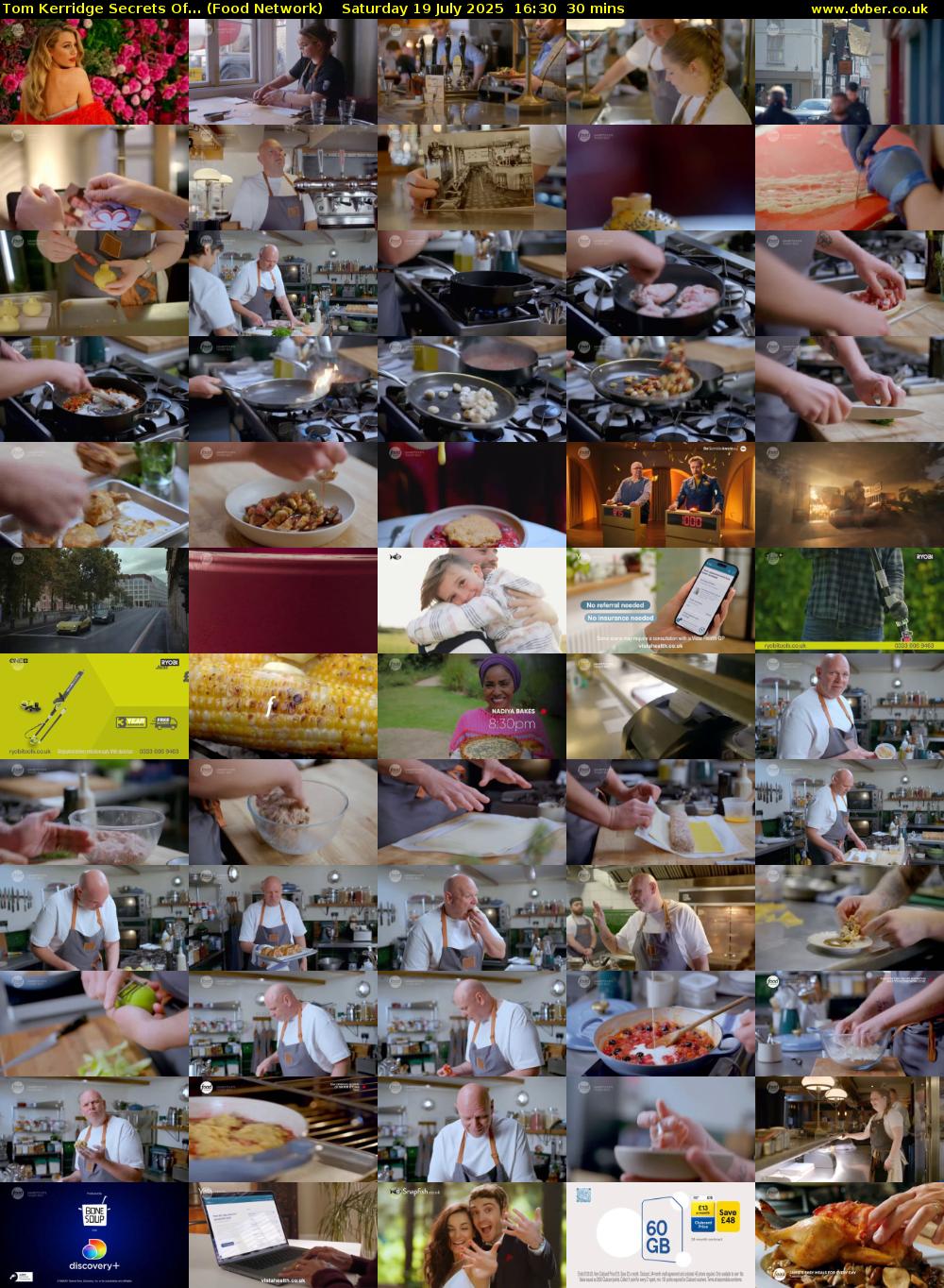 Tom Kerridge Secrets Of... (Food Network) Saturday 19 July 2025 16:30 - 17:00