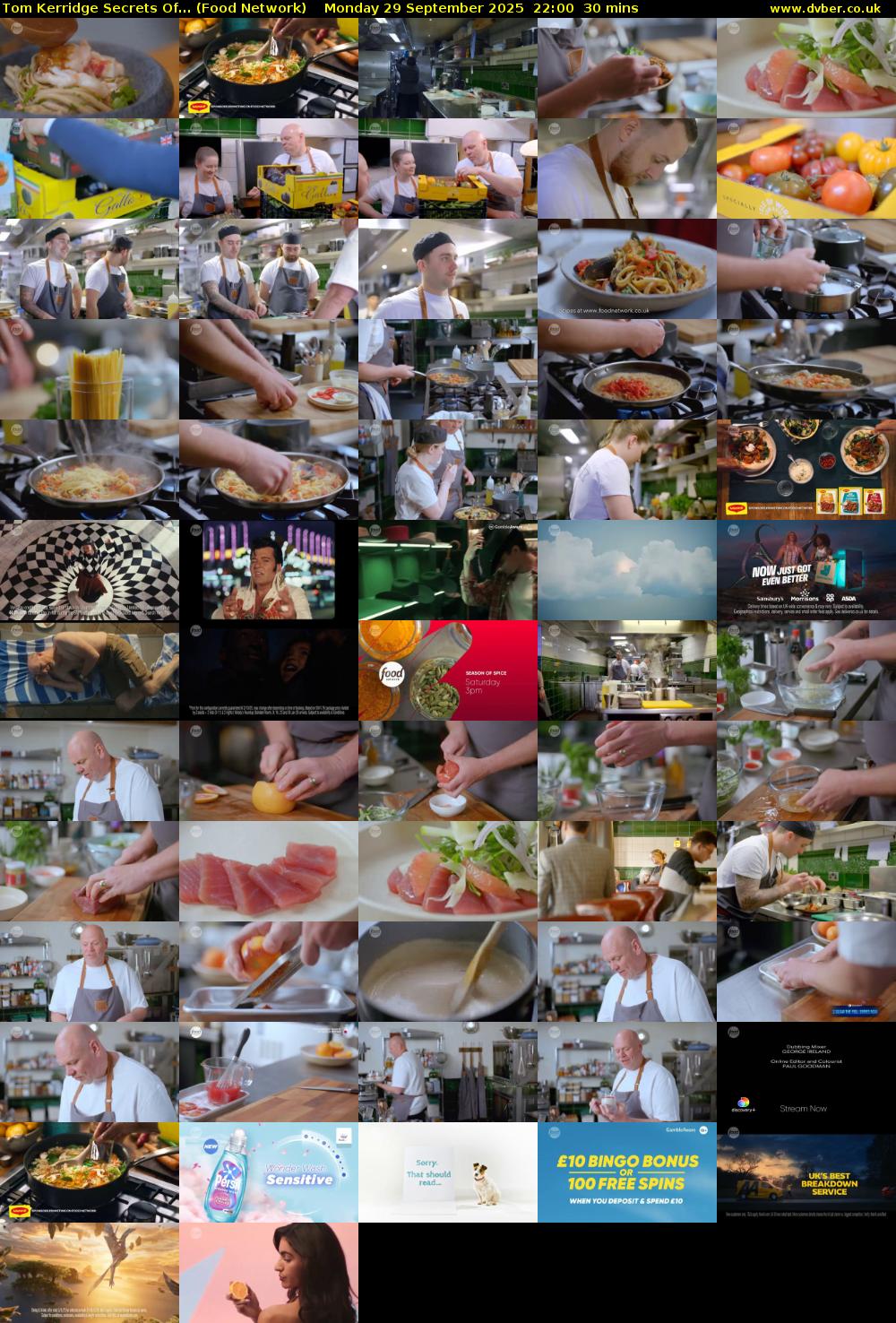 Tom Kerridge Secrets Of... (Food Network) Monday 29 September 2025 22:00 - 22:30