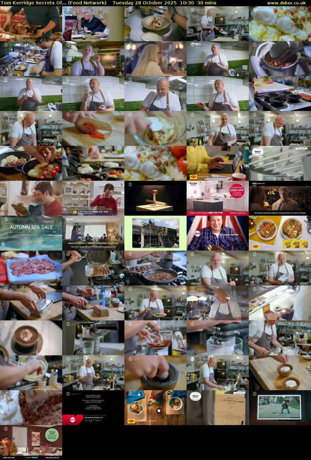 Tom Kerridge Secrets Of... (Food Network) Tuesday 28 October 2025 10:30 - 11:00