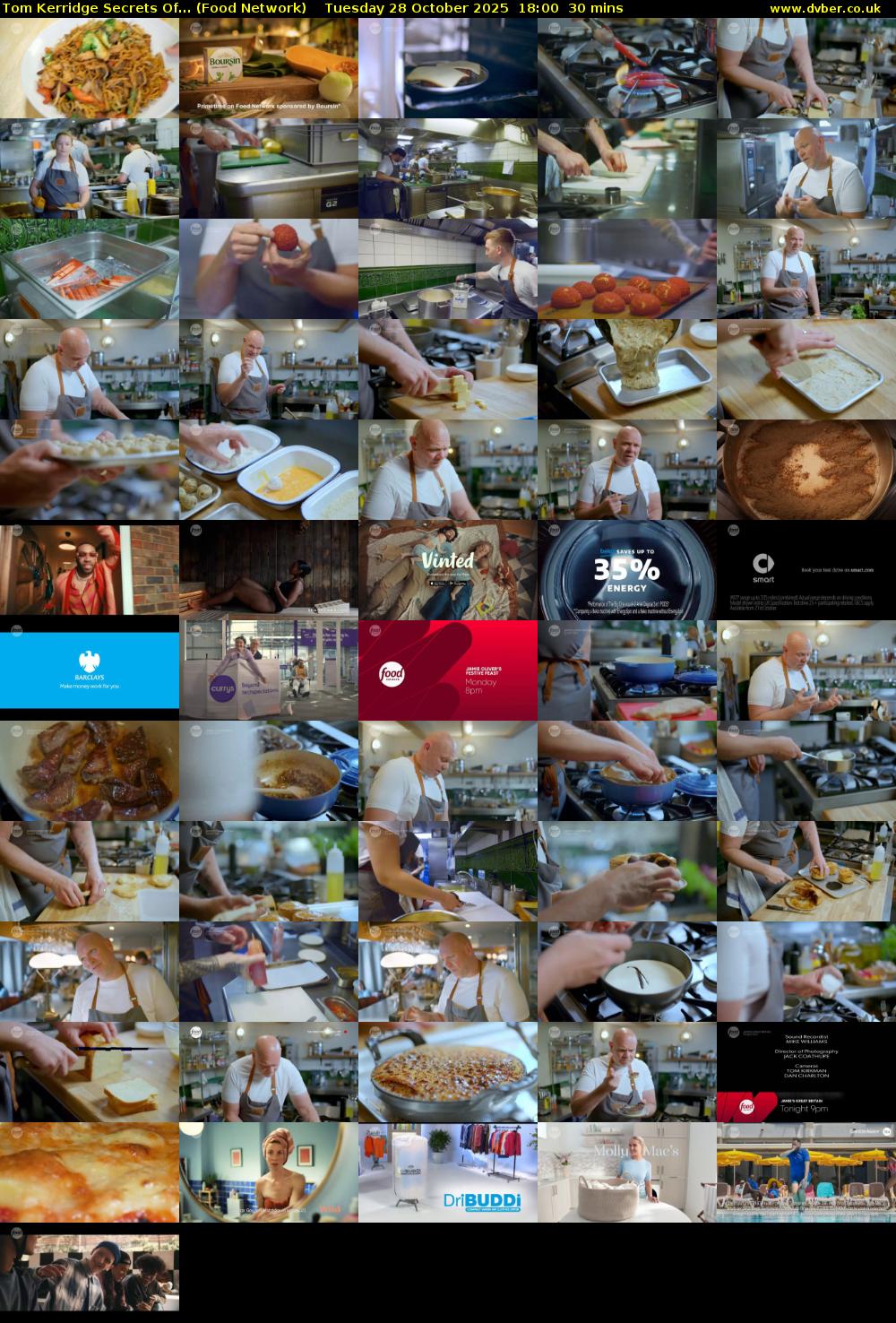 Tom Kerridge Secrets Of... (Food Network) Tuesday 28 October 2025 18:00 - 18:30