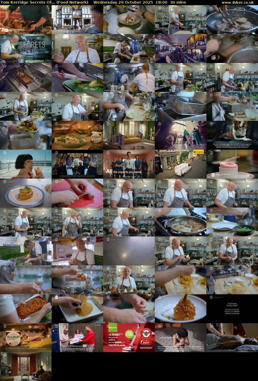 Tom Kerridge Secrets Of... (Food Network) Wednesday 29 October 2025 18:00 - 18:30