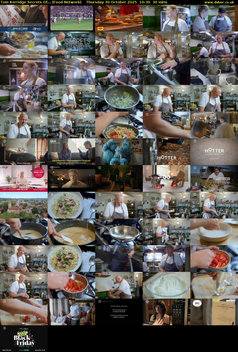 Tom Kerridge Secrets Of... (Food Network) Thursday 30 October 2025 10:30 - 11:00