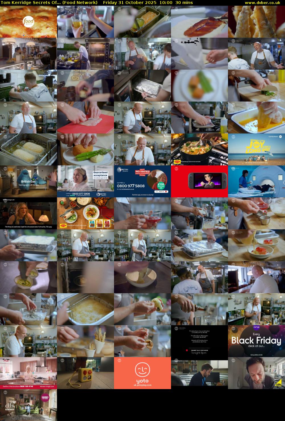 Tom Kerridge Secrets Of... (Food Network) Friday 31 October 2025 10:00 - 10:30