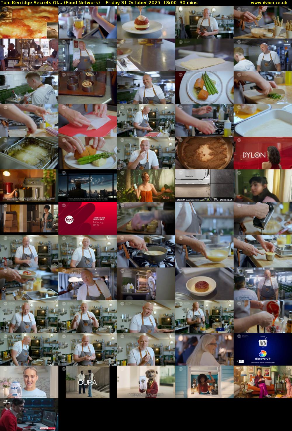 Tom Kerridge Secrets Of... (Food Network) Friday 31 October 2025 18:00 - 18:30
