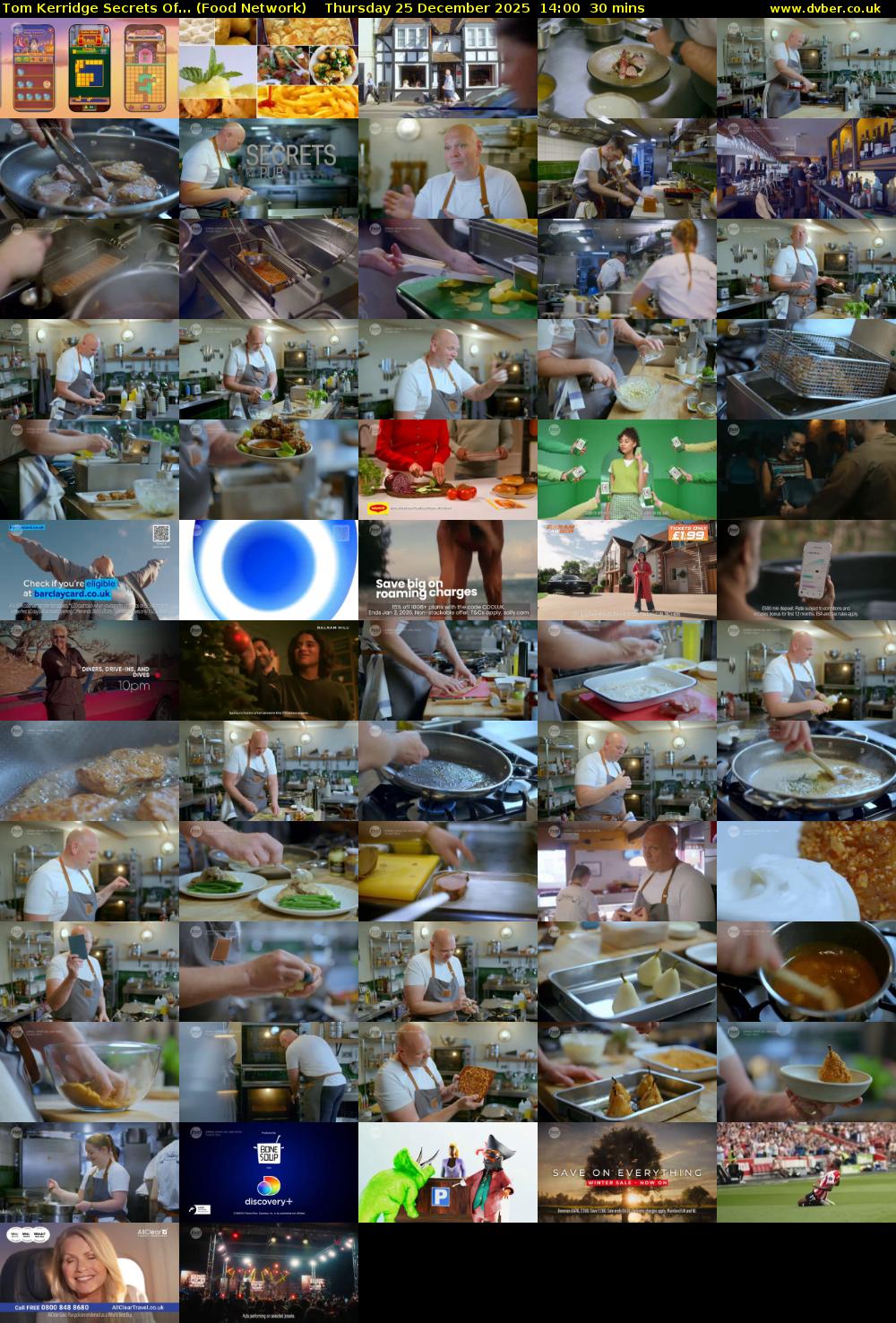 Tom Kerridge Secrets Of... (Food Network) Thursday 25 December 2025 14:00 - 14:30