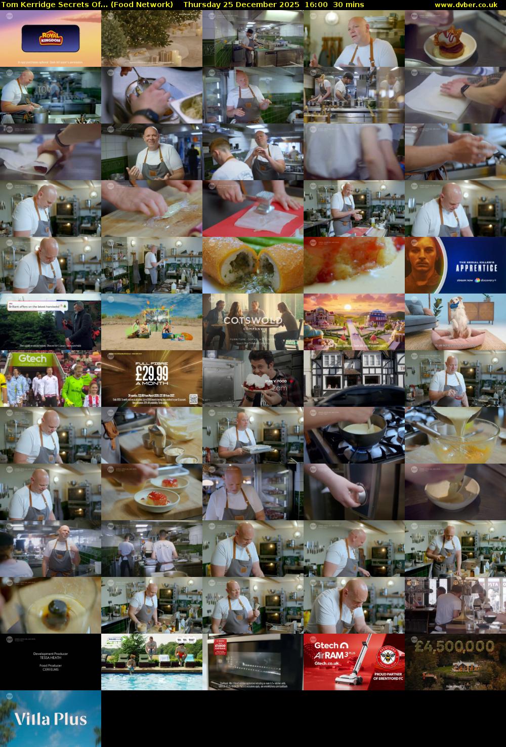 Tom Kerridge Secrets Of... (Food Network) Thursday 25 December 2025 16:00 - 16:30