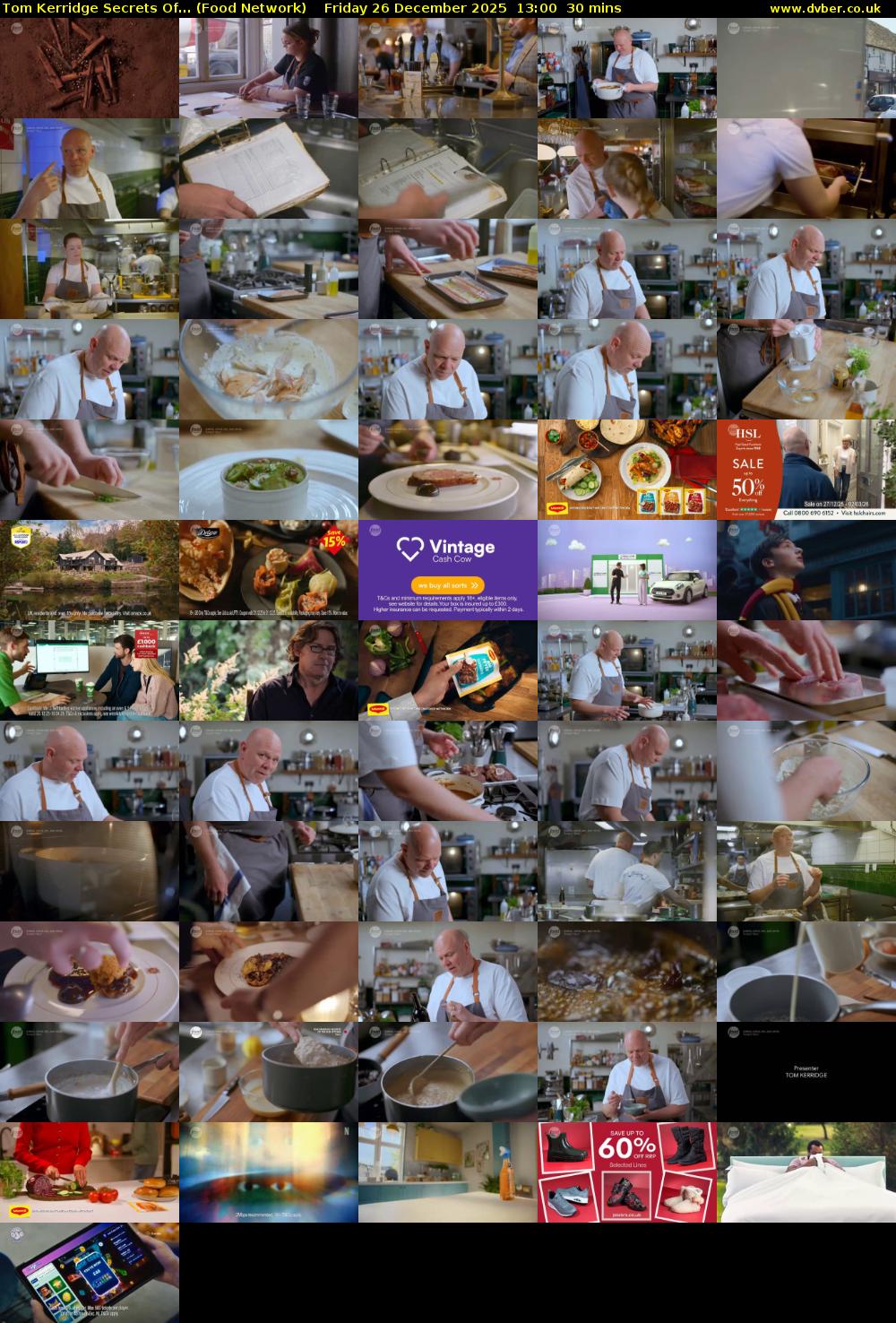 Tom Kerridge Secrets Of... (Food Network) Friday 26 December 2025 13:00 - 13:30