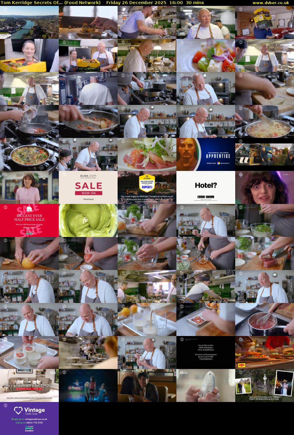 Tom Kerridge Secrets Of... (Food Network) Friday 26 December 2025 16:00 - 16:30