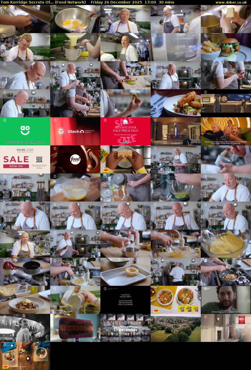 Tom Kerridge Secrets Of... (Food Network) Friday 26 December 2025 17:00 - 17:30