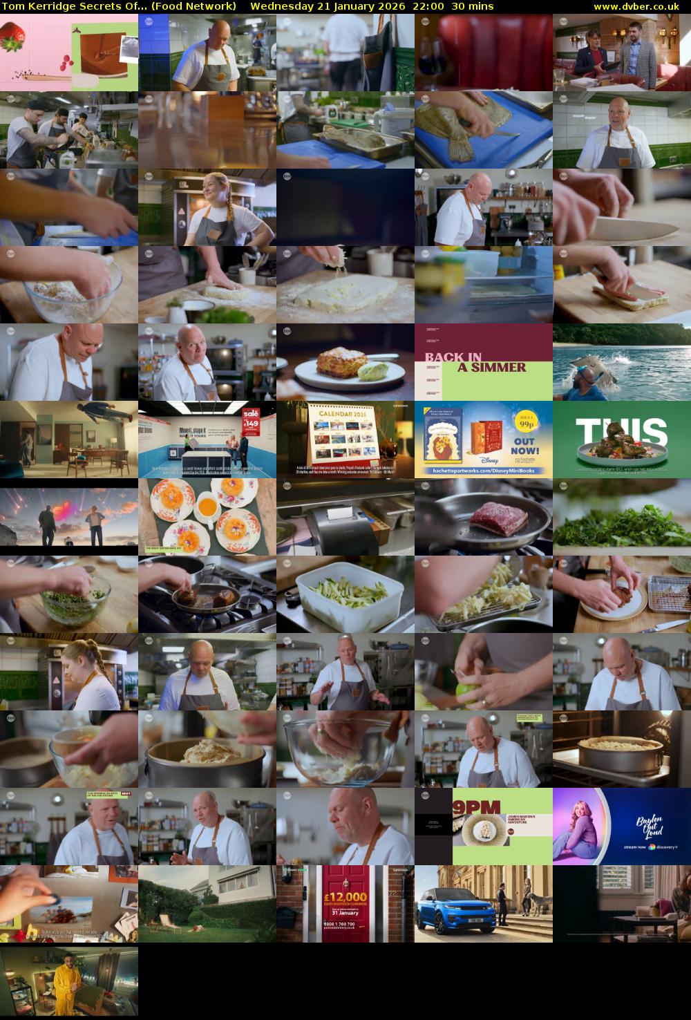 Tom Kerridge Secrets Of... (Food Network) Wednesday 21 January 2026 22:00 - 22:30