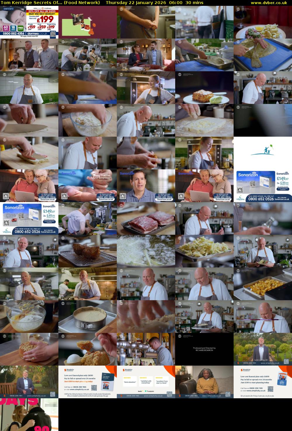 Tom Kerridge Secrets Of... (Food Network) Thursday 22 January 2026 06:00 - 06:30