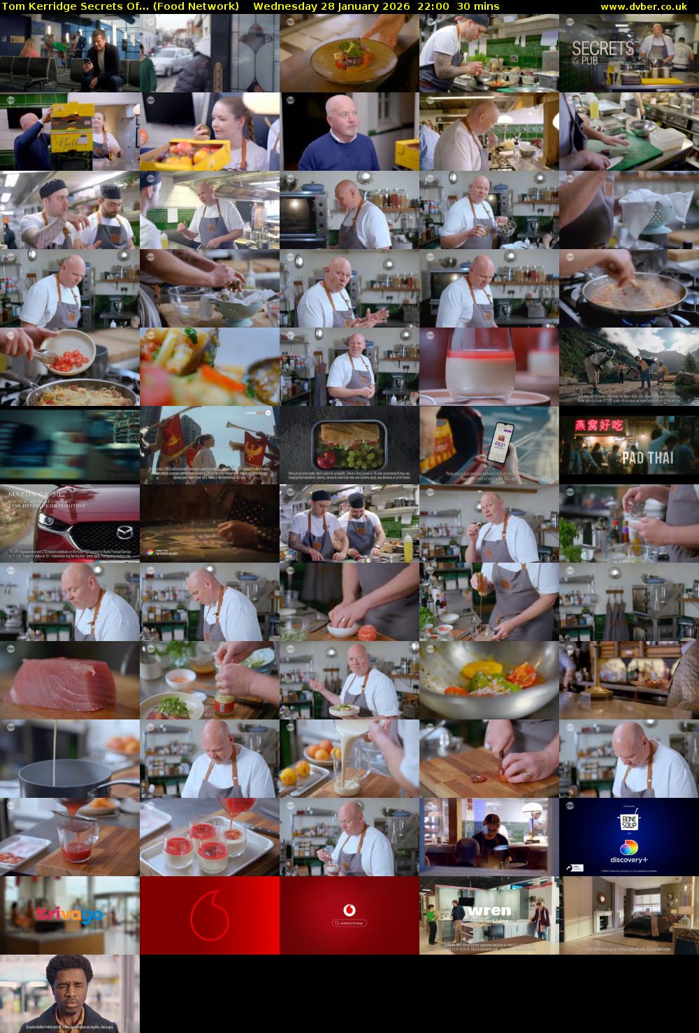 Tom Kerridge Secrets Of... (Food Network) Wednesday 28 January 2026 22:00 - 22:30