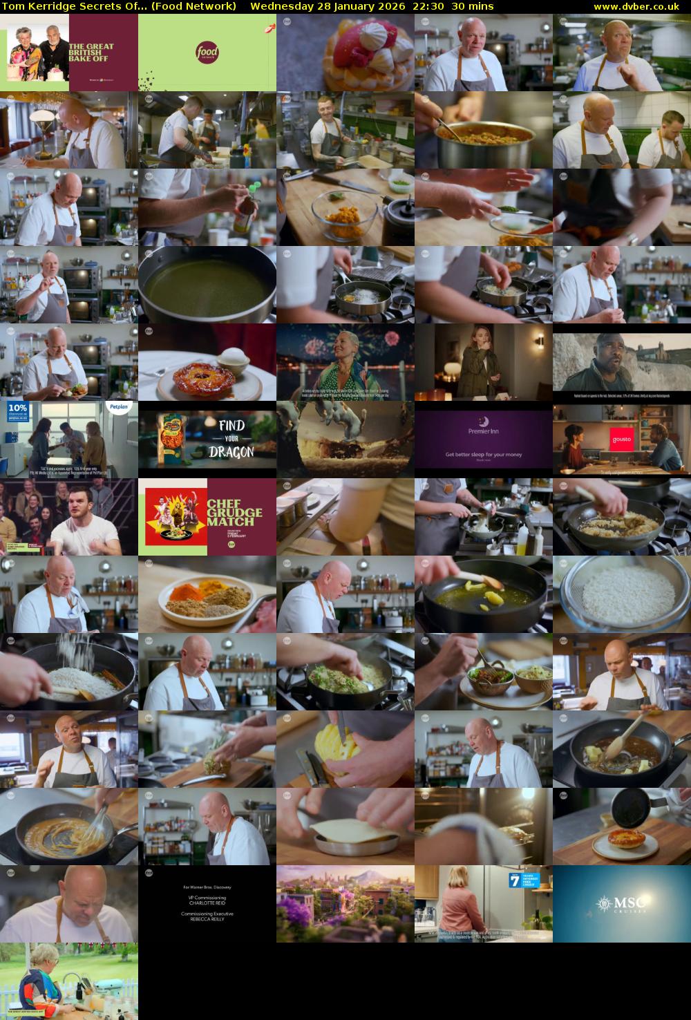 Tom Kerridge Secrets Of... (Food Network) Wednesday 28 January 2026 22:30 - 23:00