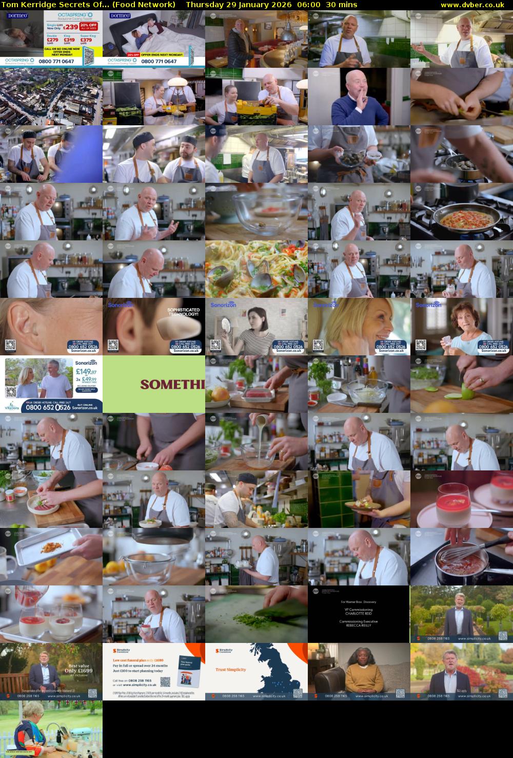 Tom Kerridge Secrets Of... (Food Network) Thursday 29 January 2026 06:00 - 06:30