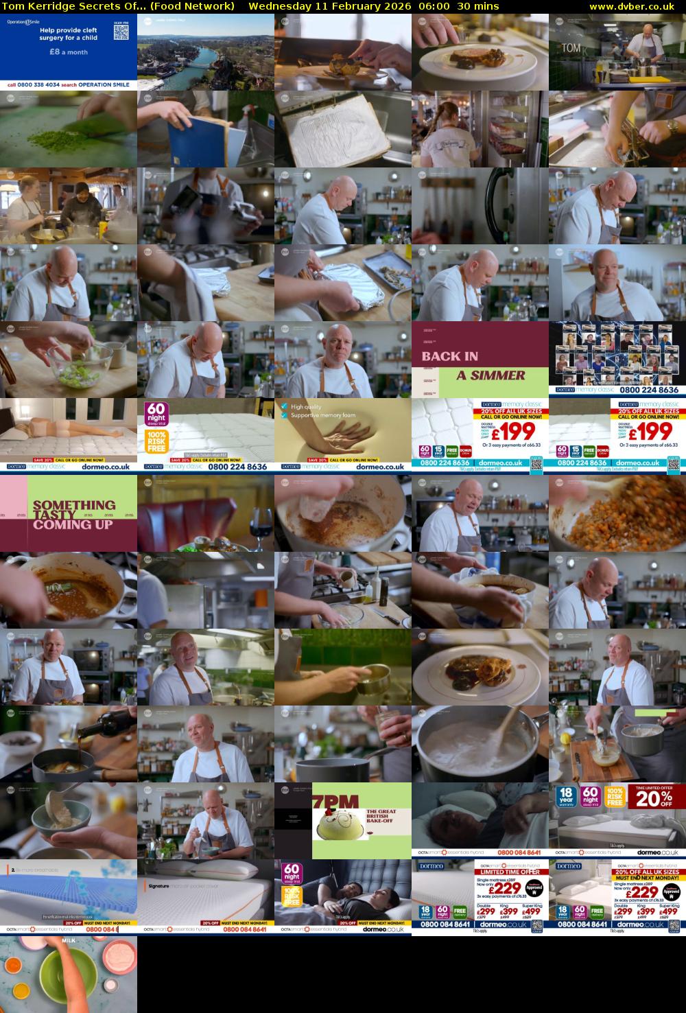 Tom Kerridge Secrets Of... (Food Network) Wednesday 11 February 2026 06:00 - 06:30