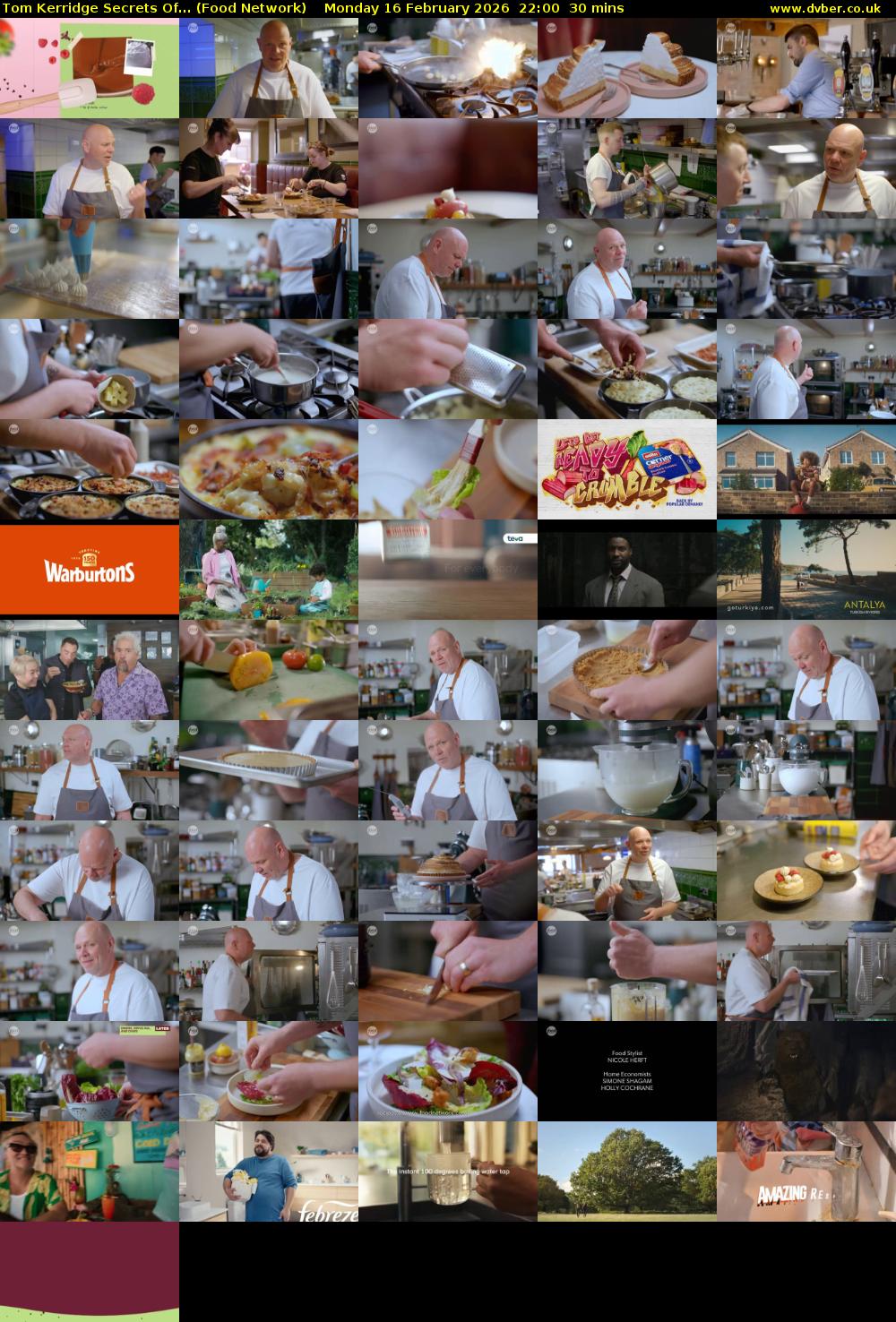 Tom Kerridge Secrets Of... (Food Network) Monday 16 February 2026 22:00 - 22:30