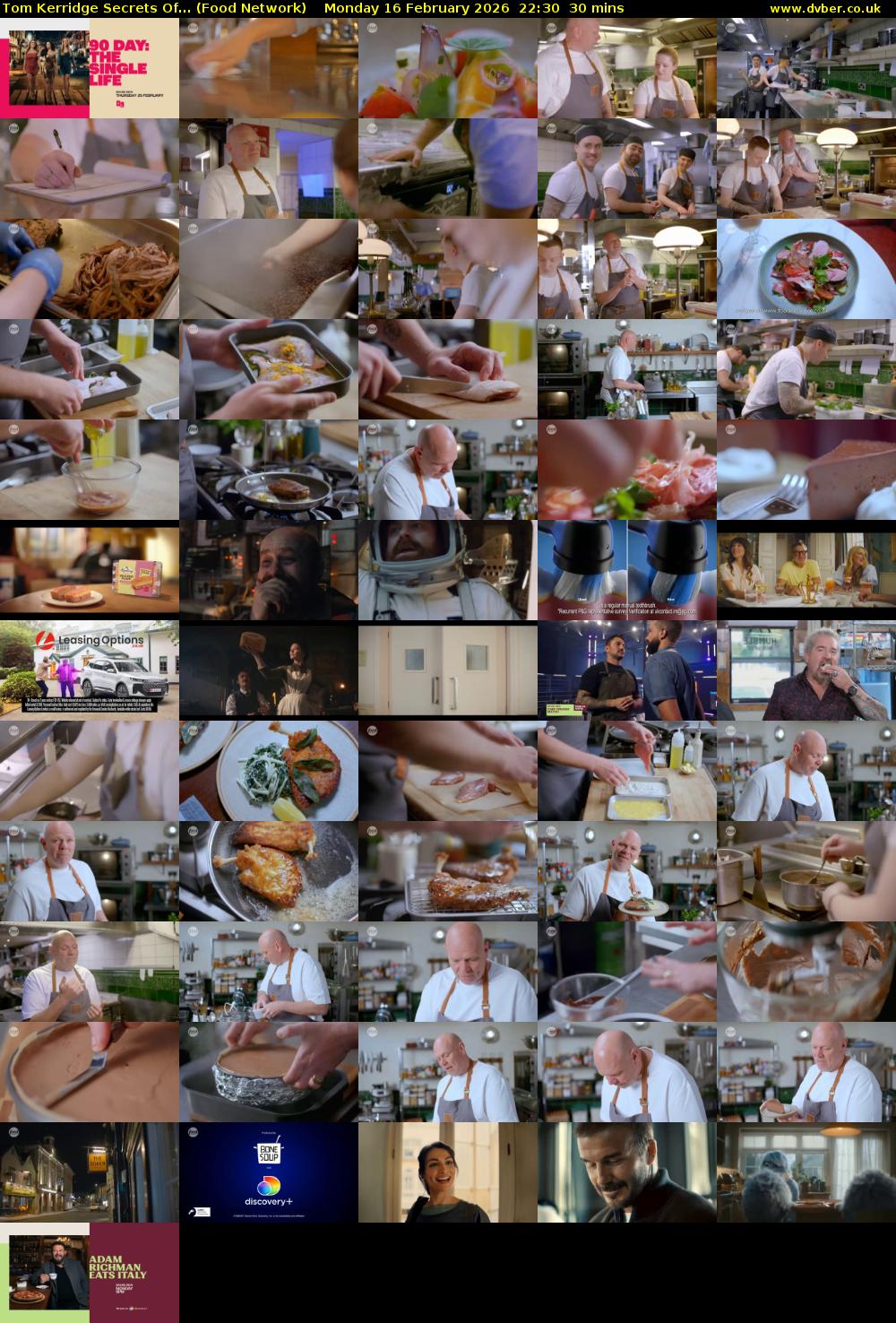 Tom Kerridge Secrets Of... (Food Network) Monday 16 February 2026 22:30 - 23:00
