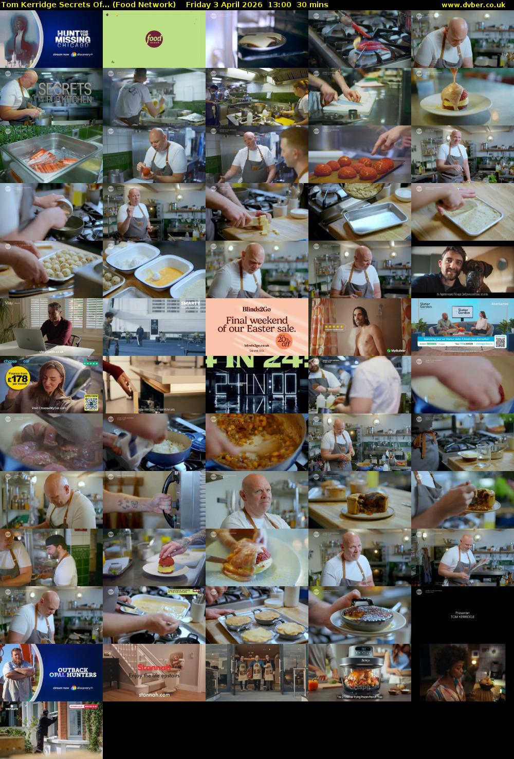 Tom Kerridge Secrets Of... (Food Network) Friday 3 April 2026 13:00 - 13:30