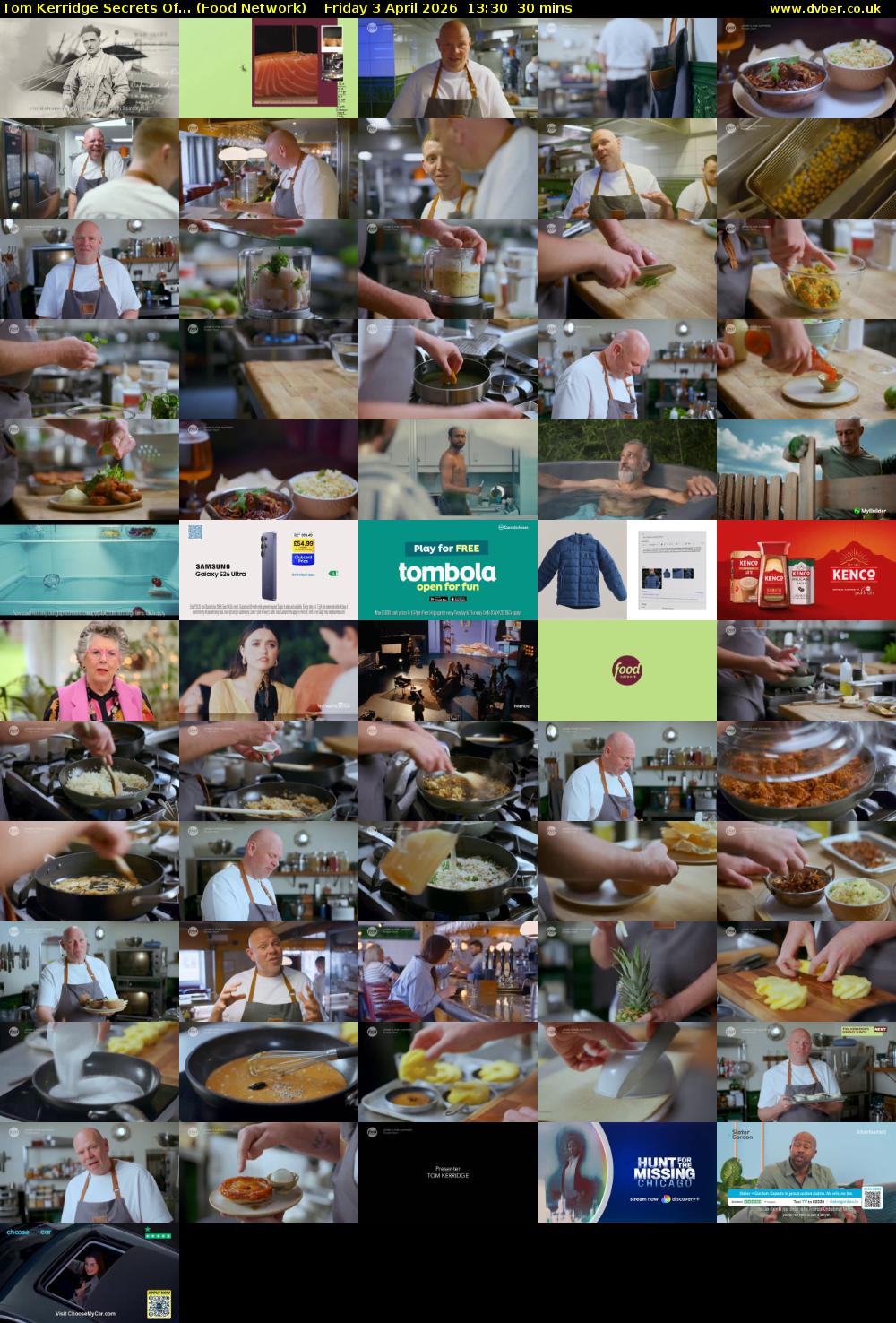 Tom Kerridge Secrets Of... (Food Network) Friday 3 April 2026 13:30 - 14:00