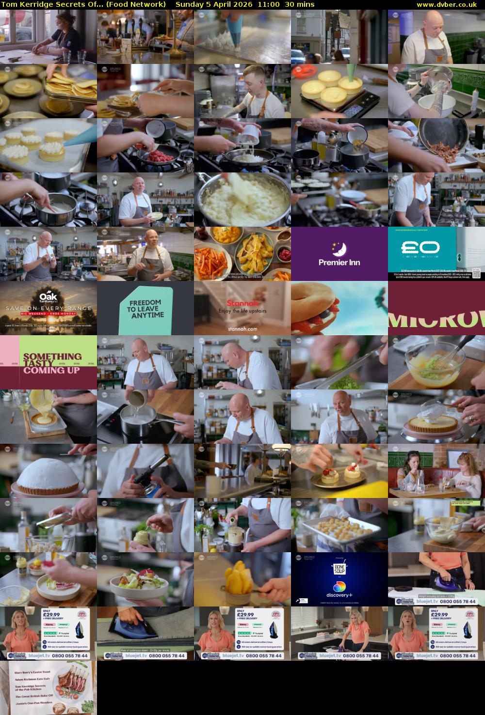 Tom Kerridge Secrets Of... (Food Network) Sunday 5 April 2026 11:00 - 11:30