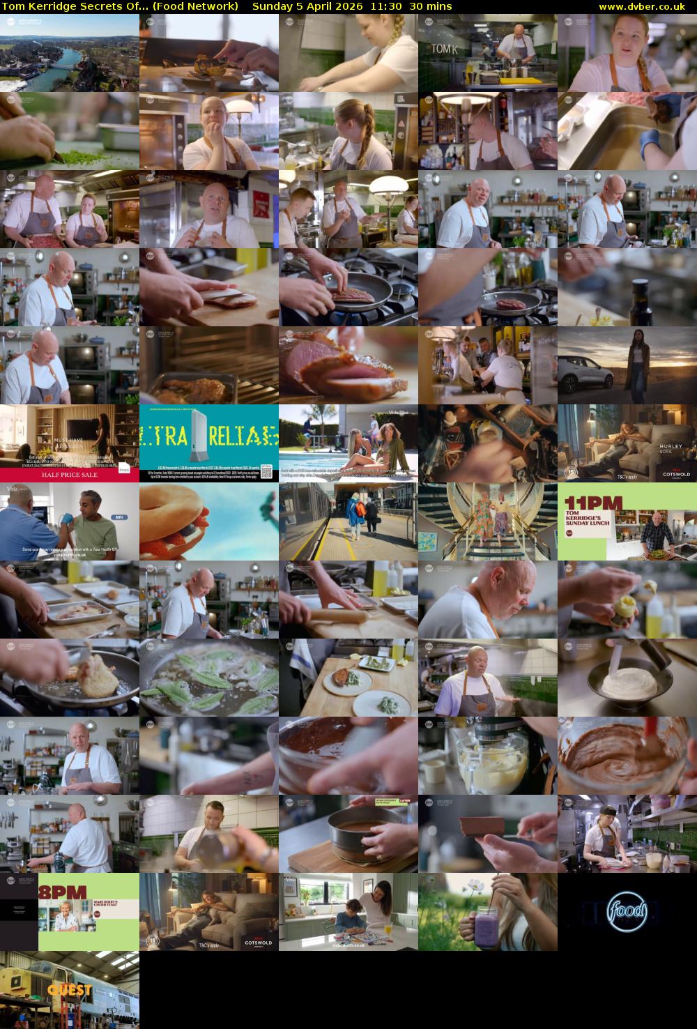Tom Kerridge Secrets Of... (Food Network) Sunday 5 April 2026 11:30 - 12:00