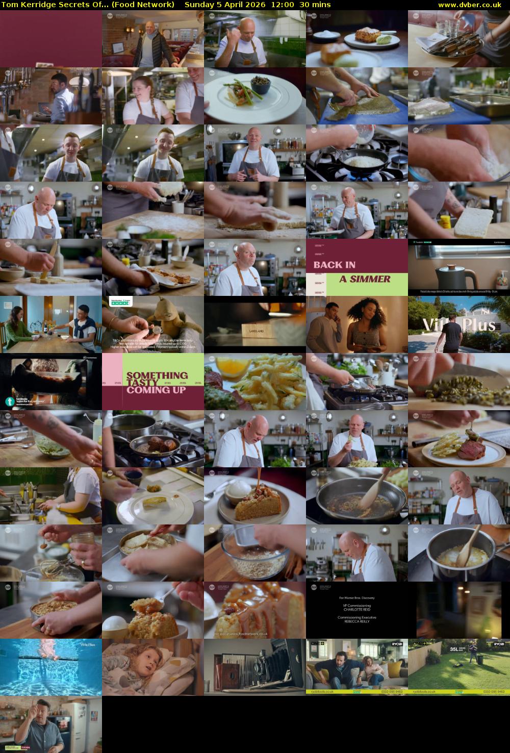 Tom Kerridge Secrets Of... (Food Network) Sunday 5 April 2026 12:00 - 12:30