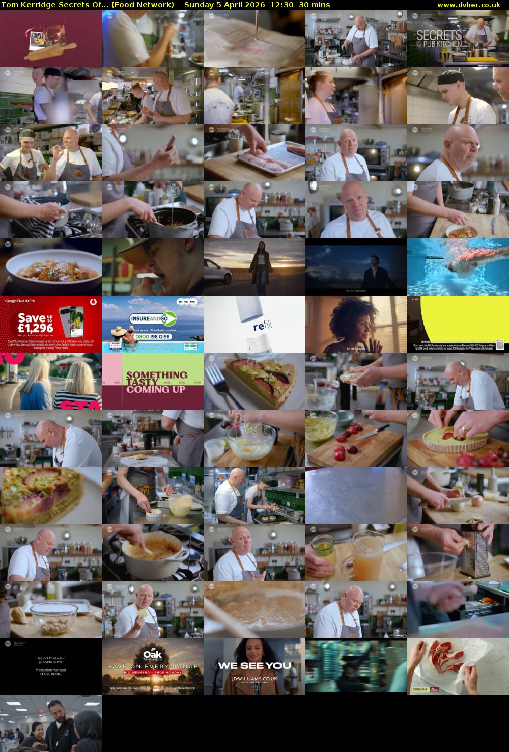 Tom Kerridge Secrets Of... (Food Network) Sunday 5 April 2026 12:30 - 13:00
