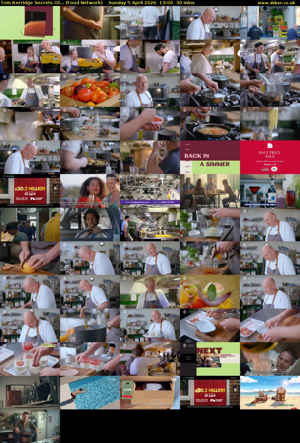 Tom Kerridge Secrets Of... (Food Network) Sunday 5 April 2026 13:00 - 13:30
