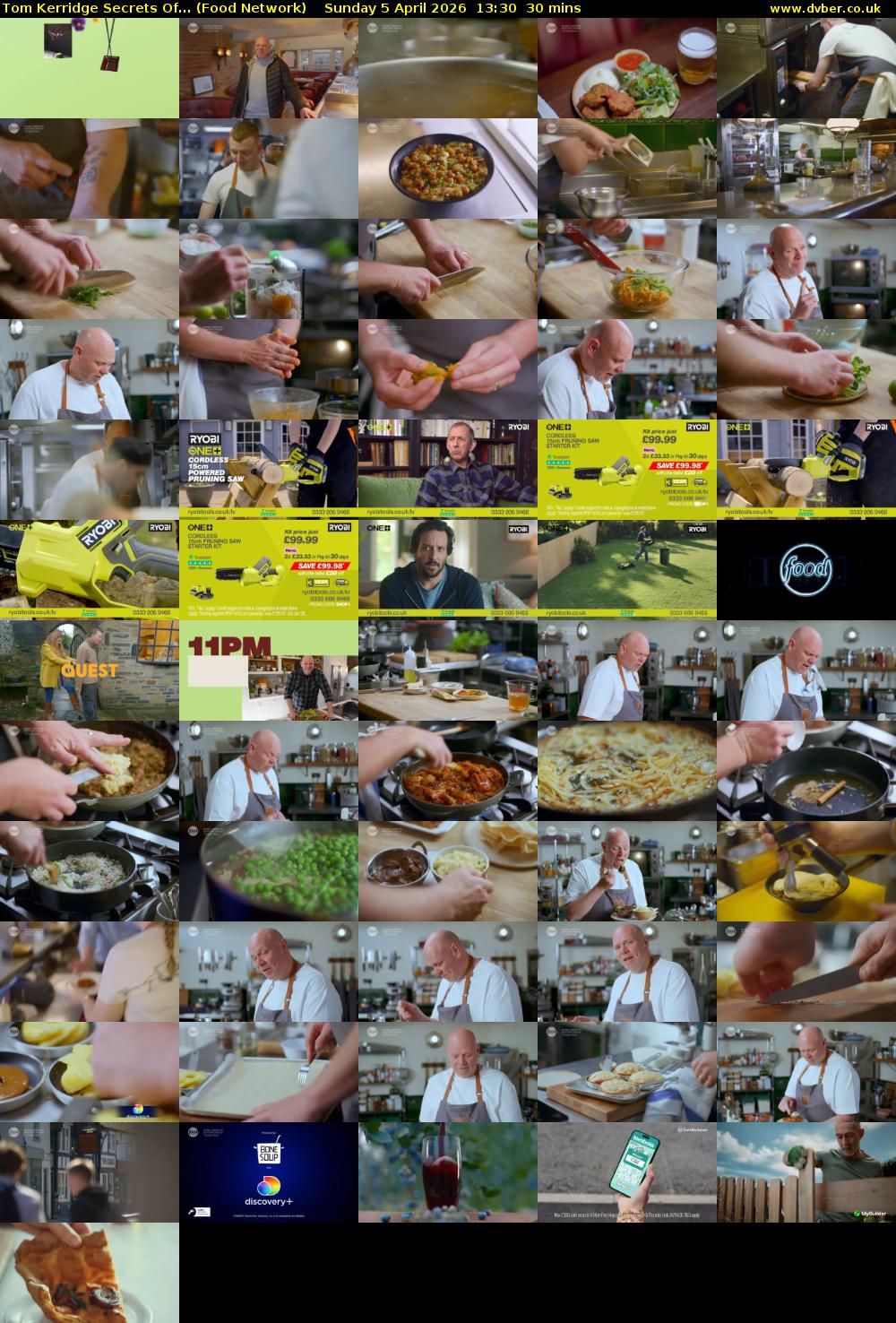 Tom Kerridge Secrets Of... (Food Network) Sunday 5 April 2026 13:30 - 14:00
