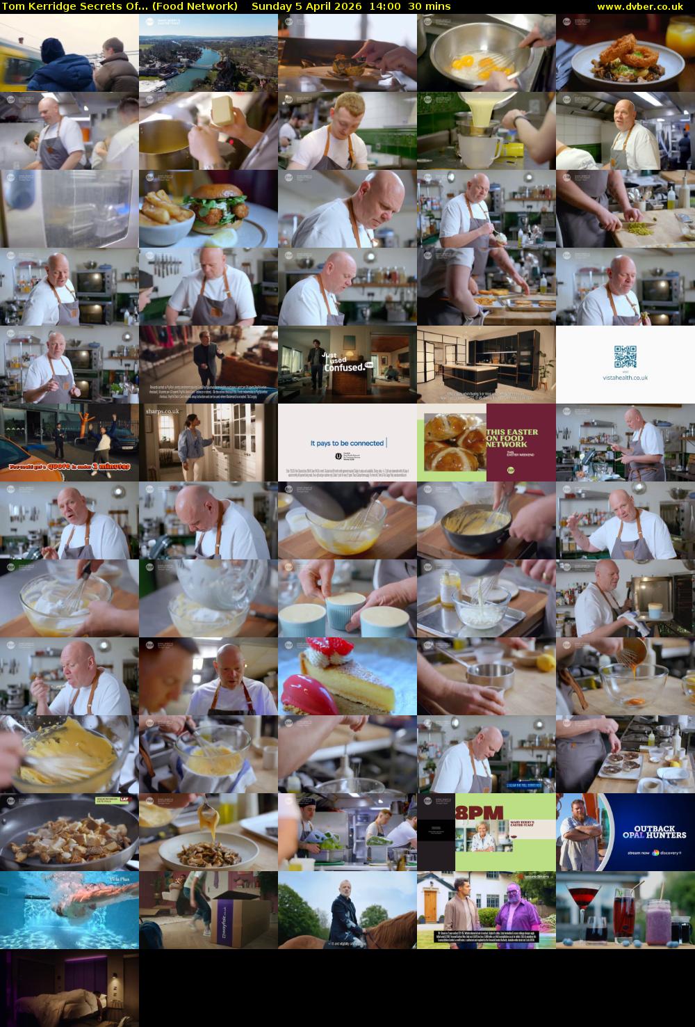 Tom Kerridge Secrets Of... (Food Network) Sunday 5 April 2026 14:00 - 14:30