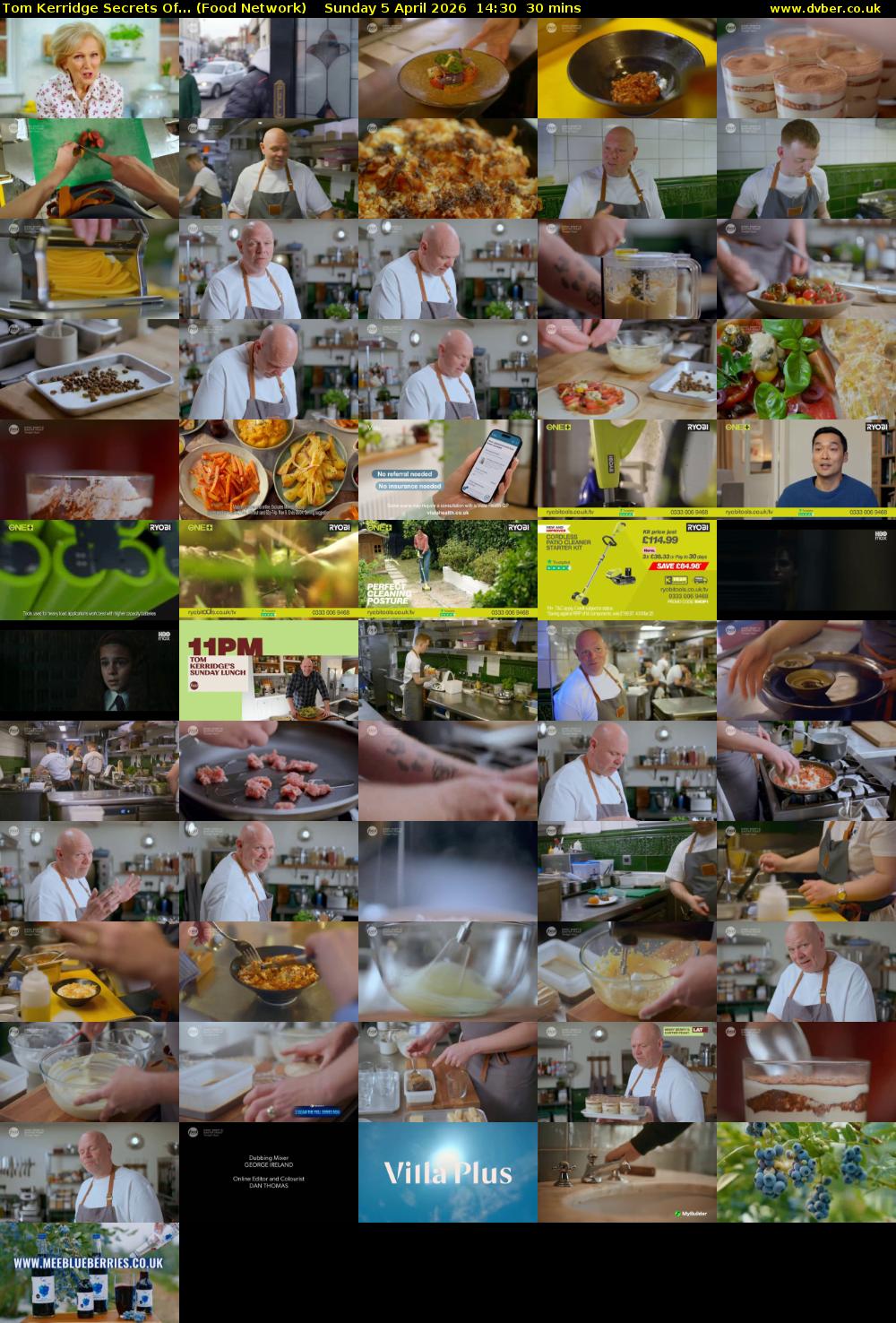 Tom Kerridge Secrets Of... (Food Network) Sunday 5 April 2026 14:30 - 15:00